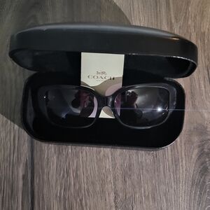 Coach Black Rectangular Sunglasses